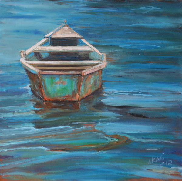 Painting: Blue Lagoon Boat