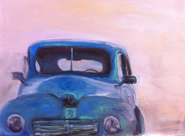 Painting: Dusky Old Car