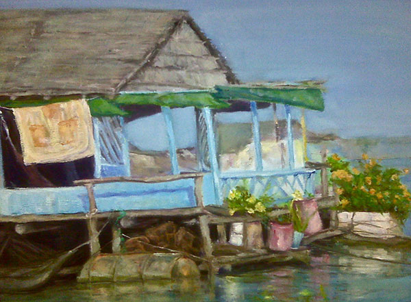 Painting: Tonle Sap Home