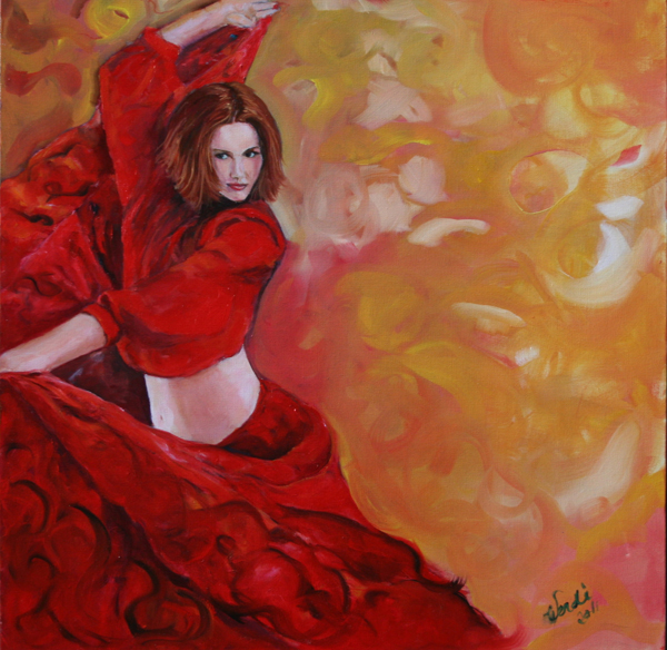 Painting: Red Flamenco