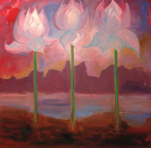 Painting: Lotus Rising Large
