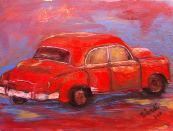 Painting: Red Car