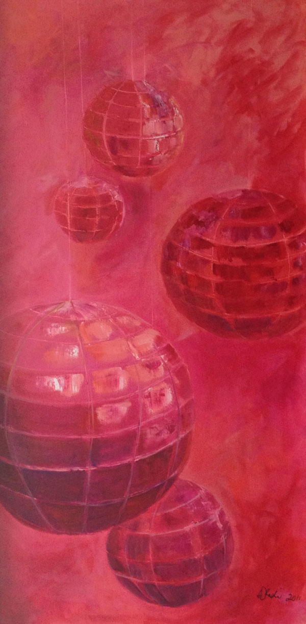 Painting: Orbs Red