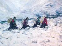 Painting: Shopping in the Himalayas